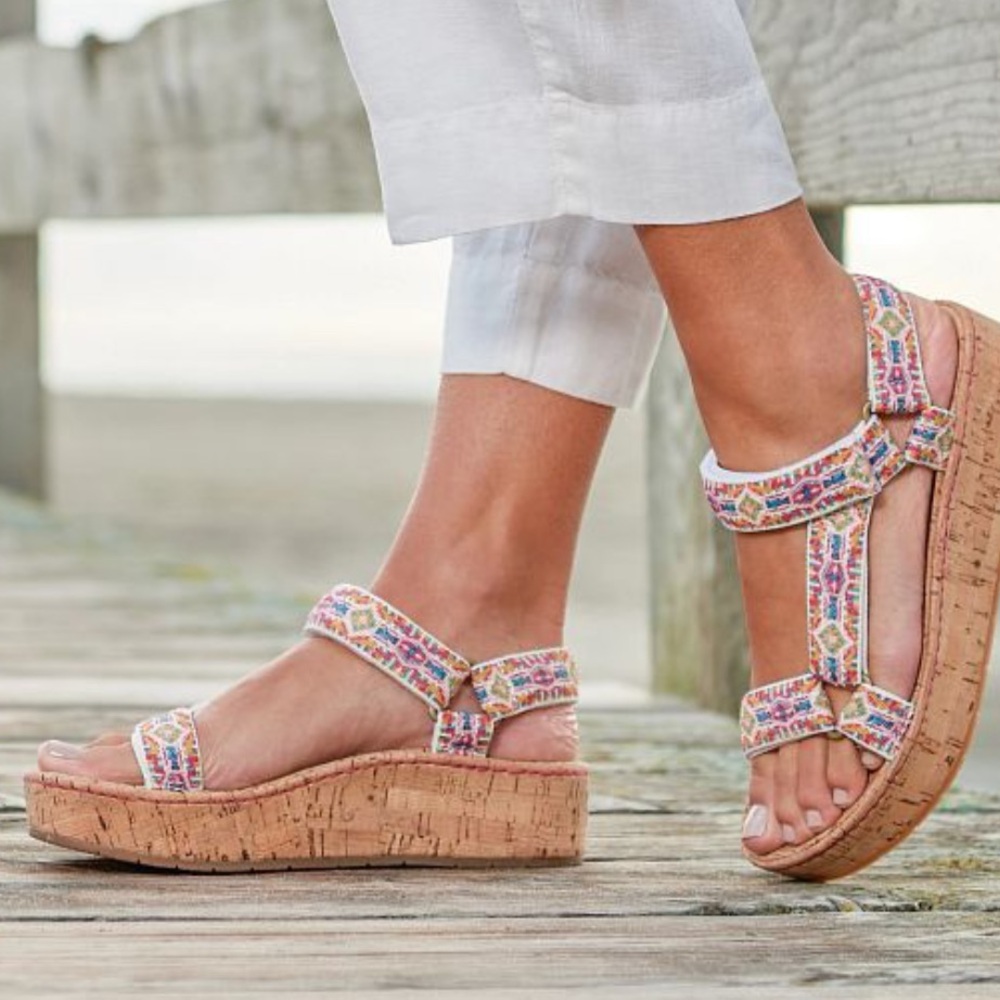 Born Sirena Colorful Cork Sandals Size 7M